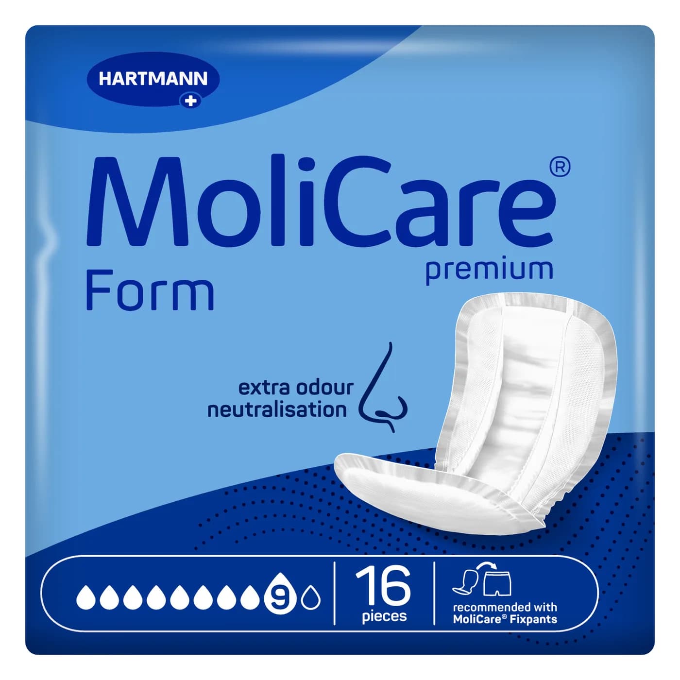 MoliCare Premium Form 9 σταγόνων Επιθέματα ακράτειας 16 τεμ.