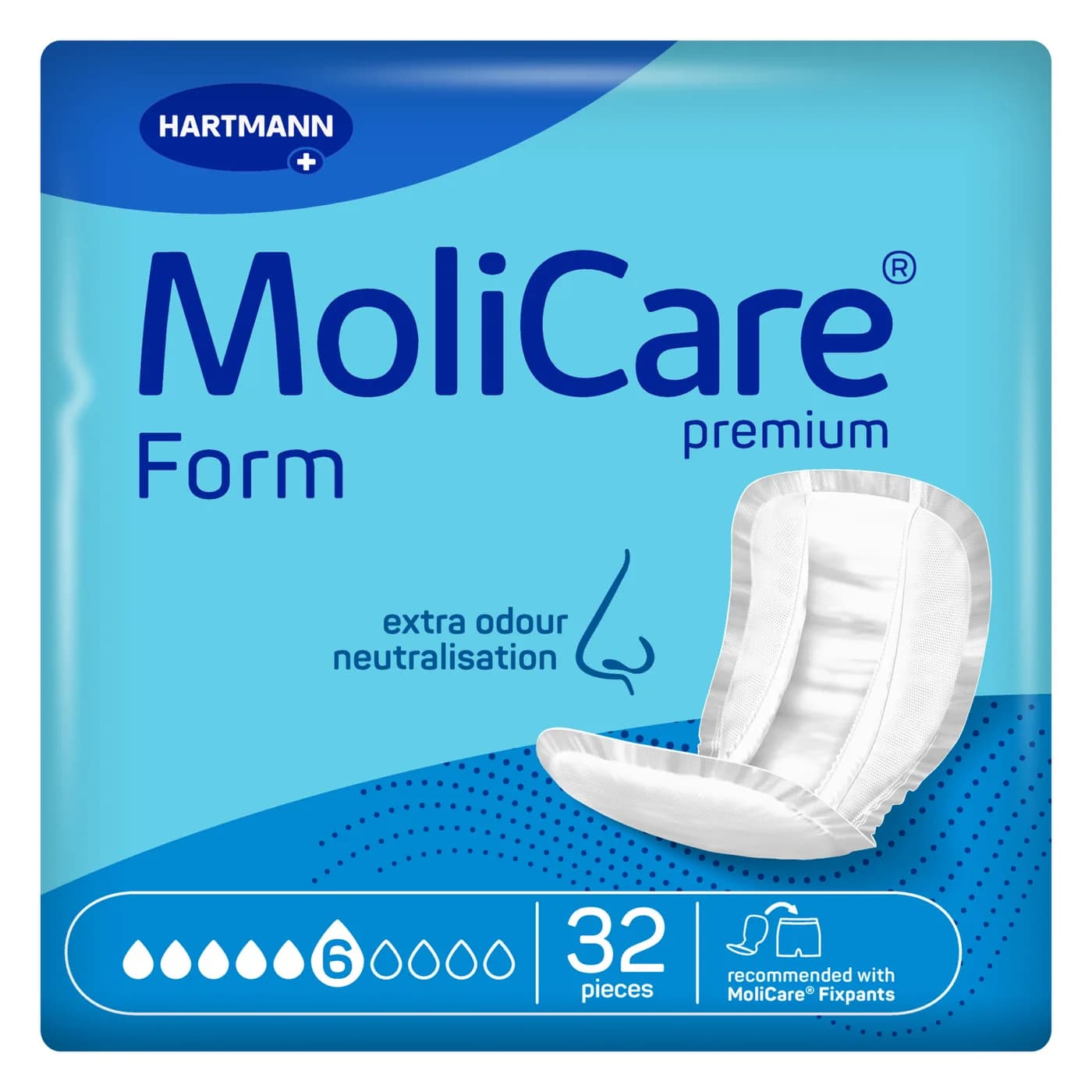 MoliCare Premium Form 6 σταγόνων Επιθέματα ακράτειας 32 τεμ.