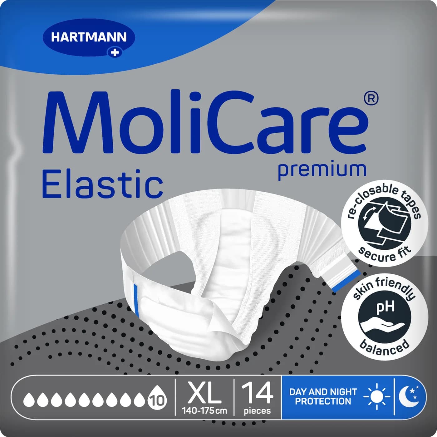 MoliCare Premium Elastic Πάνες νύχτας XL 10 σταγόνων 14 τεμ.
