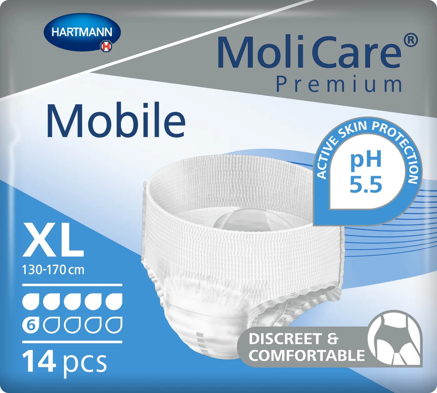 MoliCare Premium Mobile Εσώρουχο ημέρας XL 6 σταγόνων 14 τεμ.