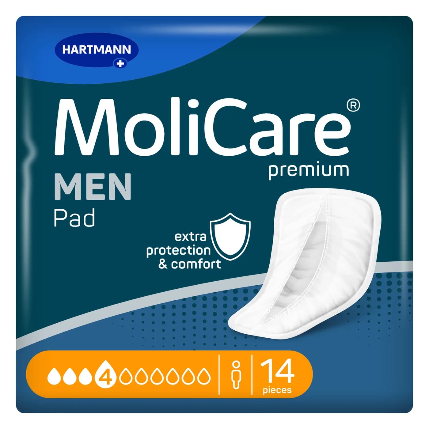 MoliCare Premium men pad Ανδρικά επιθέματα 4 σταγόνων 14 τεμ.