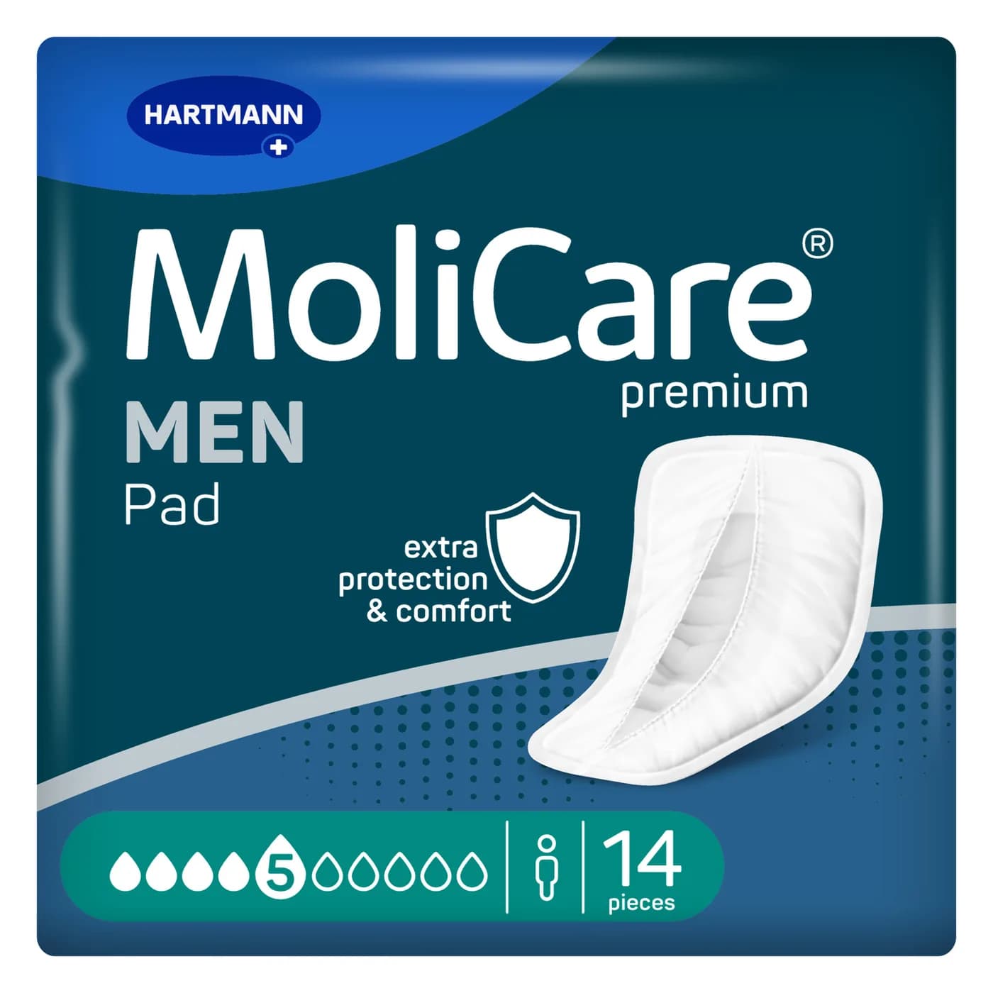 MoliCare Premium men pad Ανδρικά επιθέματα 5 σταγόνων 14 τεμ.