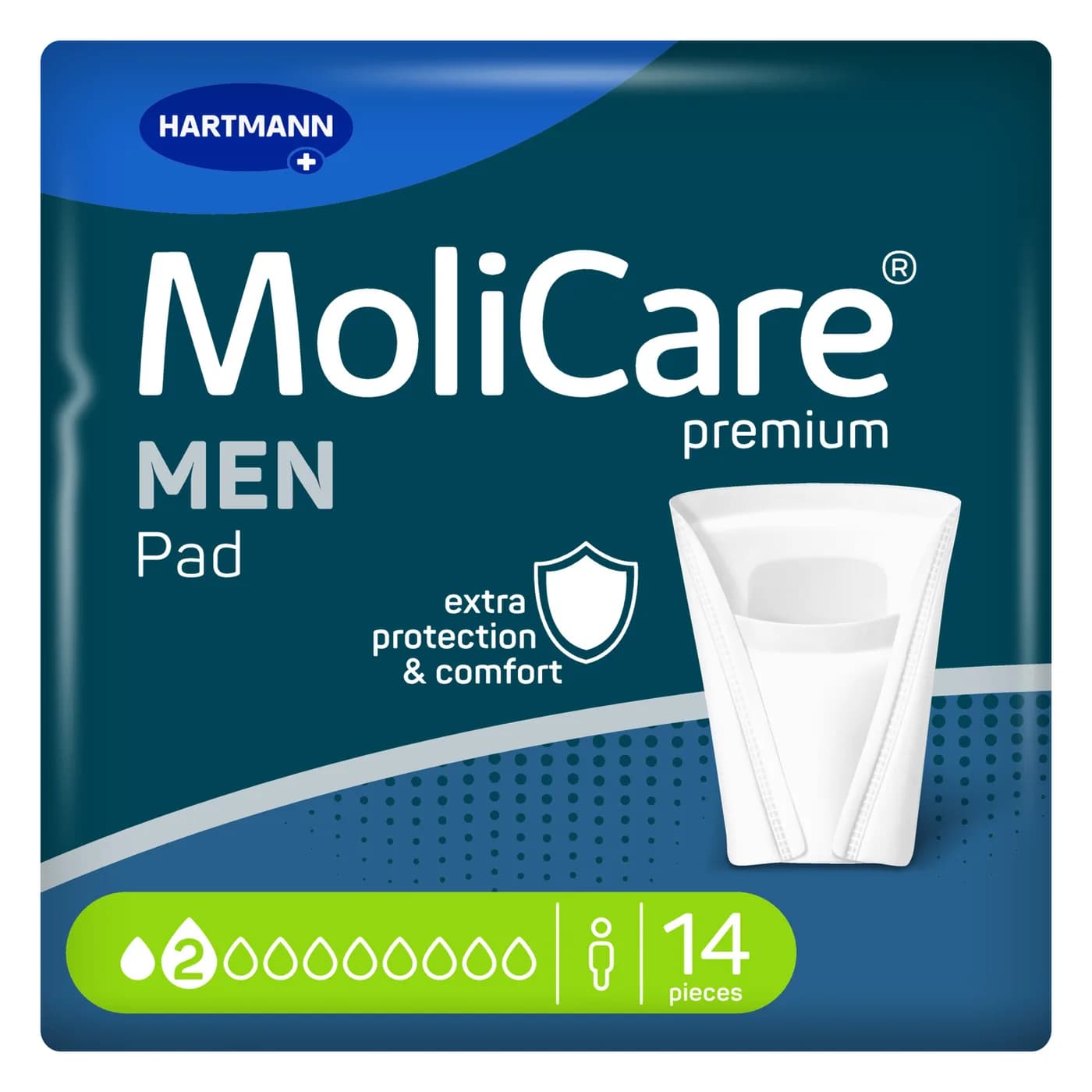 MoliCare Premium men pad Ανδρικά επιθέματα 2 σταγόνων 14 τεμ.