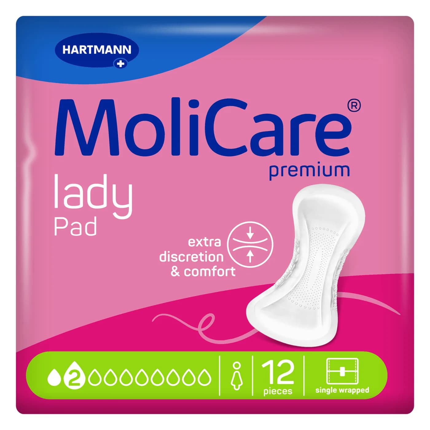 MoliCare Premium lady pad Γυναικείες σερβιέτες 2 σταγόνων 12 τεμ.