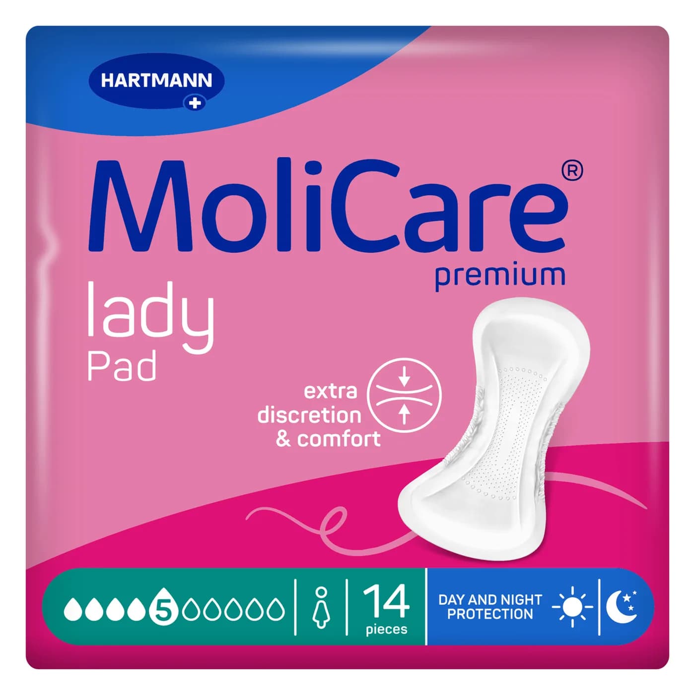 MoliCare Premium lady pad Γυναικείες σερβιέτες 5 σταγόνων 14 τεμ.