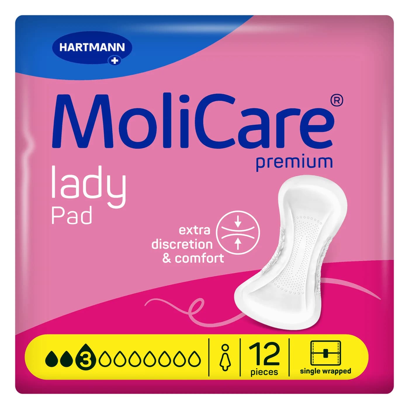 MoliCare Premium lady pad Γυναικείες σερβιέτες 3 σταγόνων 12 τεμ.