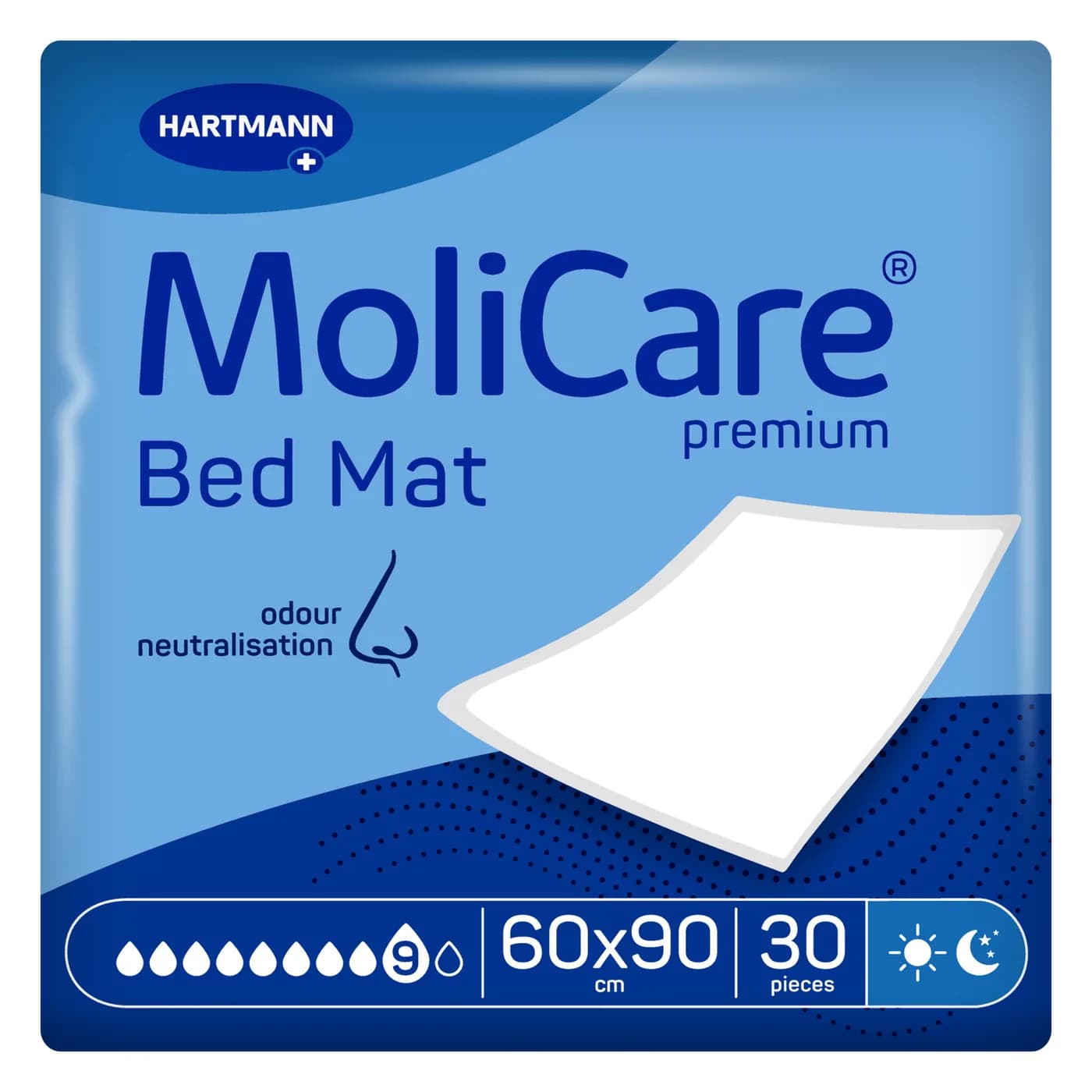 MoliCare Premium Bed Mat 9 σταγόνες με SAP 60x 90εκ 30 τεμ.